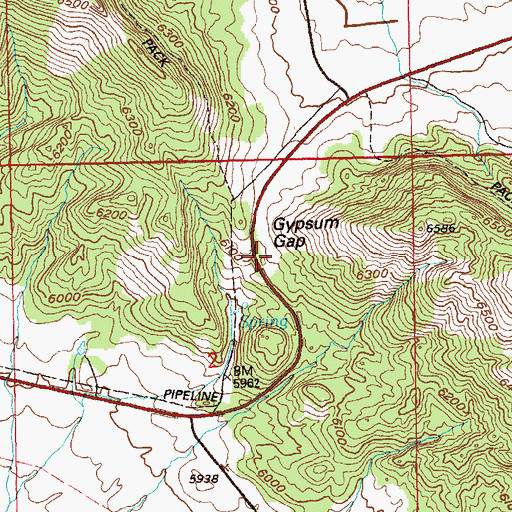 Topographic Map of Gypsum Gap, CO