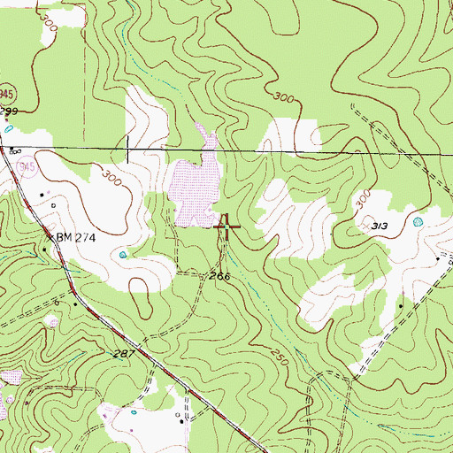 Topographic Map of Howard Lake, TX