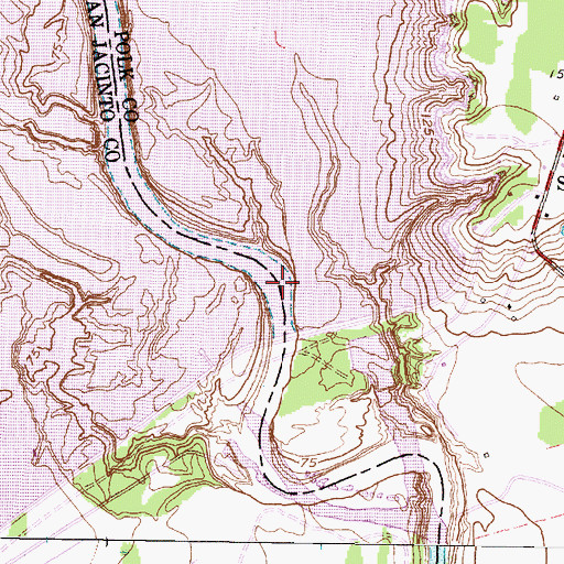 Topographic Map of Livingston Dam, TX