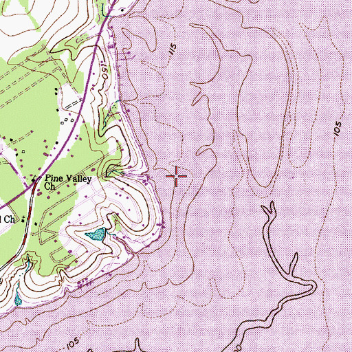 Topographic Map of Lake Livingston, TX