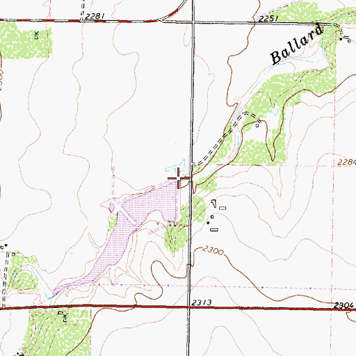 Topographic Map of Ed Jameson Lake, TX