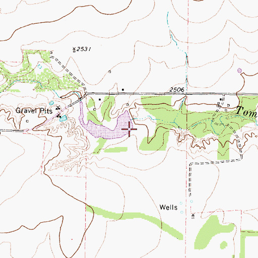 Topographic Map of Jack Spray Lake Dam, TX