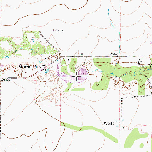 Topographic Map of Jack Spray Lake, TX