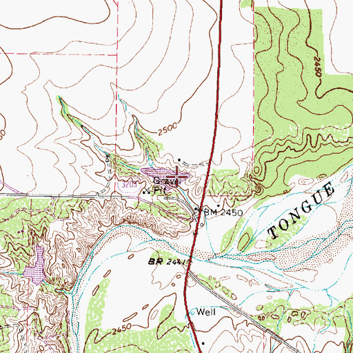 Topographic Map of Seale Lake Dam, TX