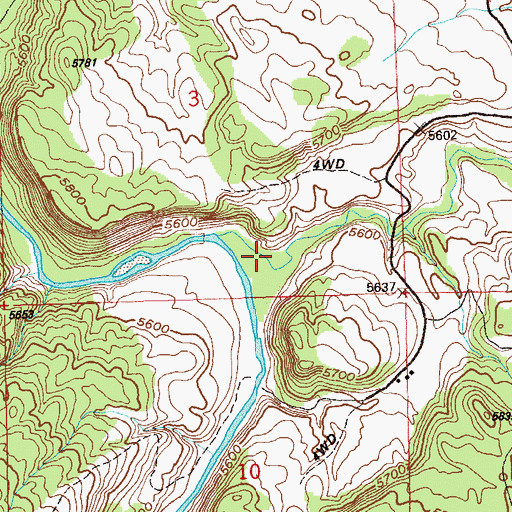 Topographic Map of Disappointment Valley, CO