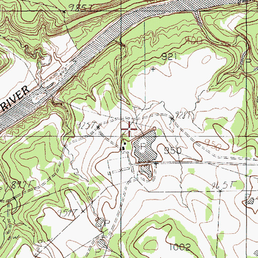 Topographic Map of McMurrey Lake Dam, TX