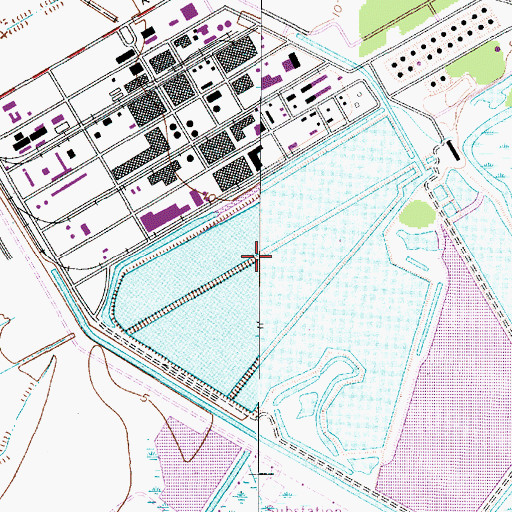 Topographic Map of Plant Reservoir, TX