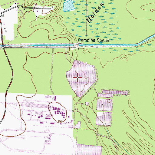 Topographic Map of Owens-Illinois Reservoir, TX