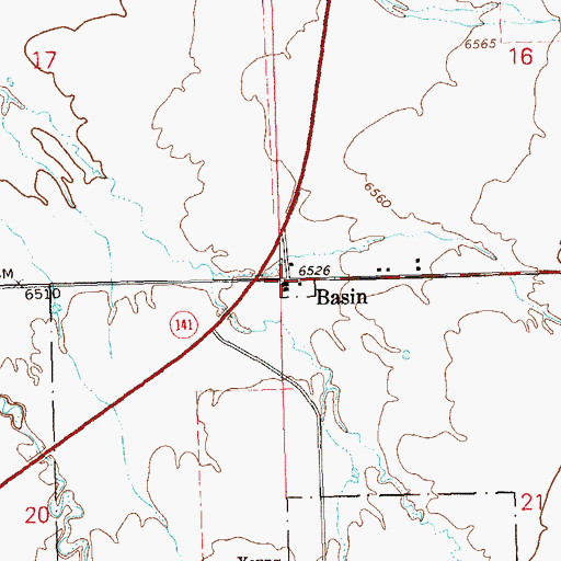 Topographic Map of Basin, CO