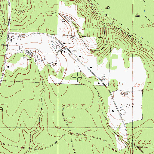 Topographic Map of B E Gartman Lake, TX
