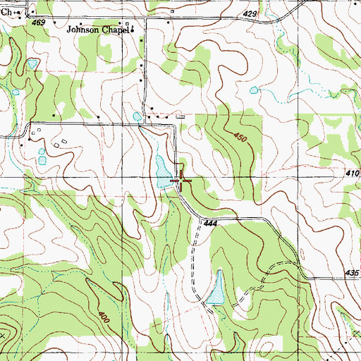 Topographic Map of Earnest L Johnson Dam, TX