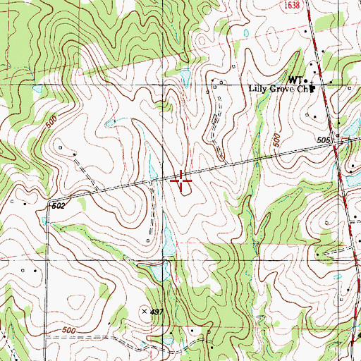 Topographic Map of Jerry W Allen Lake, TX