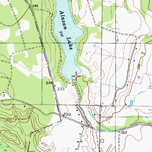 Topographic Map of Alazan Dam, TX