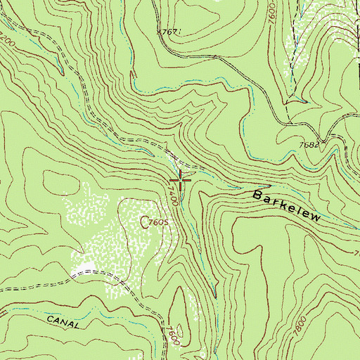 Topographic Map of Barkelew Draw, CO