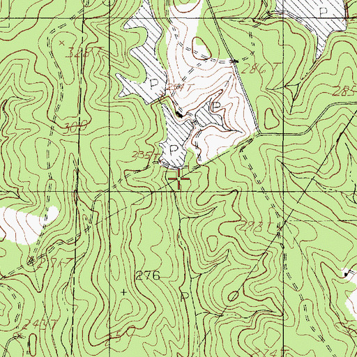 Topographic Map of Javalina Lake Dam, TX