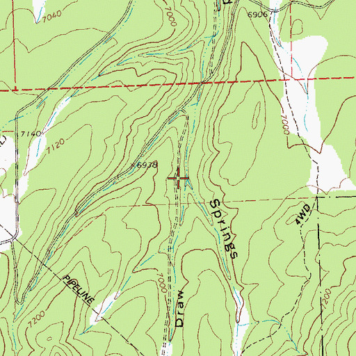 Topographic Map of West Mud Spring Draw, CO