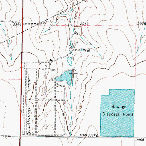 Topographic Map of Perryton Feeders Lake Number 2 Dam, TX