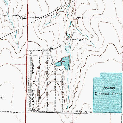 Topographic Map of Perryton Feeders Lake Number 2, TX