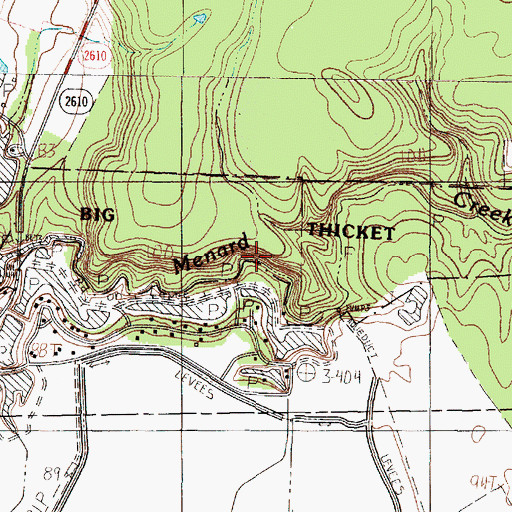 Topographic Map of 6 Lakes Estates Lake Number 5 Dam, TX