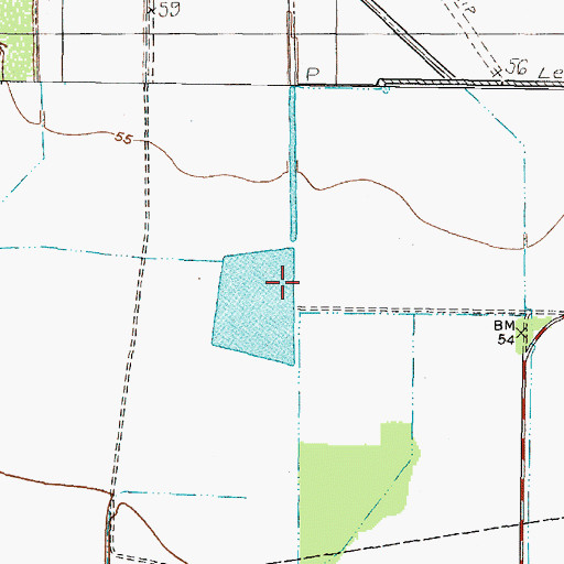 Topographic Map of Rusk Number 1 Dam, TX