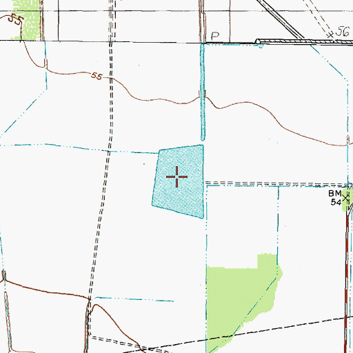 Topographic Map of Rusk Number 1 Lake, TX