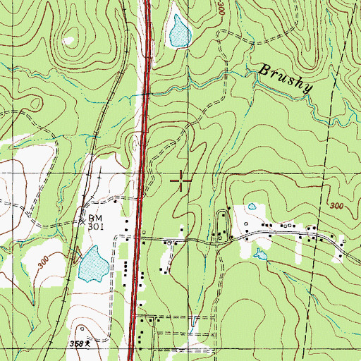 Topographic Map of Timber Lake Dam, TX