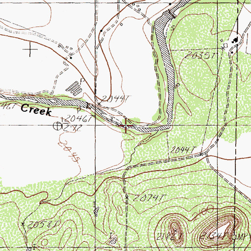 Topographic Map of Metcalfes Spring Creek Reservoir, TX