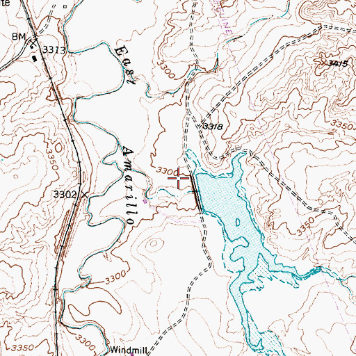 Topographic Map of 6 Section Lake Dam, TX