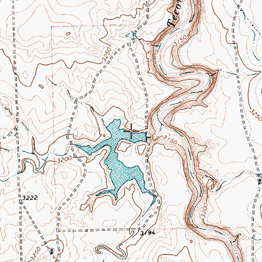Topographic Map of Whale Pond Dam, TX