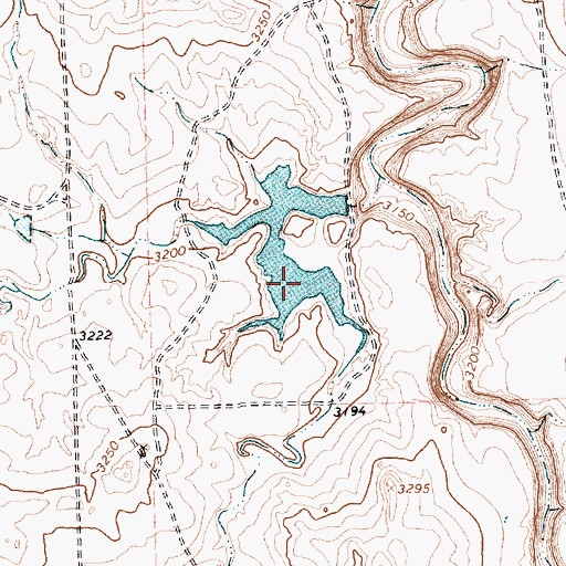 Topographic Map of Whale Pond, TX