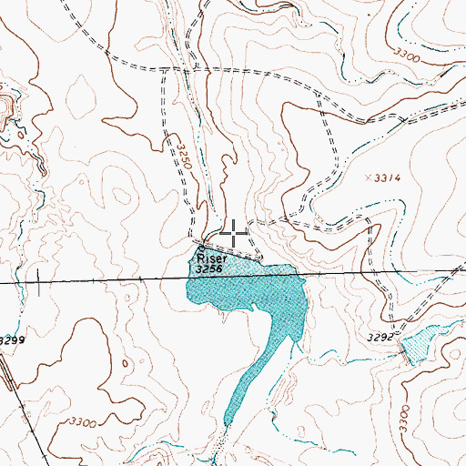 Topographic Map of Ranch Marsh Dam, TX