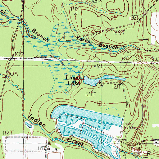 Topographic Map of Lingo Lake Dam, TX