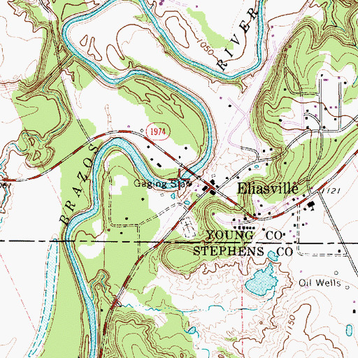 Topographic Map of Old Eureka Mill Reservoir, TX