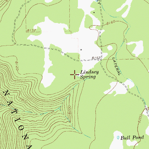 Topographic Map of Lindsey Spring, CO