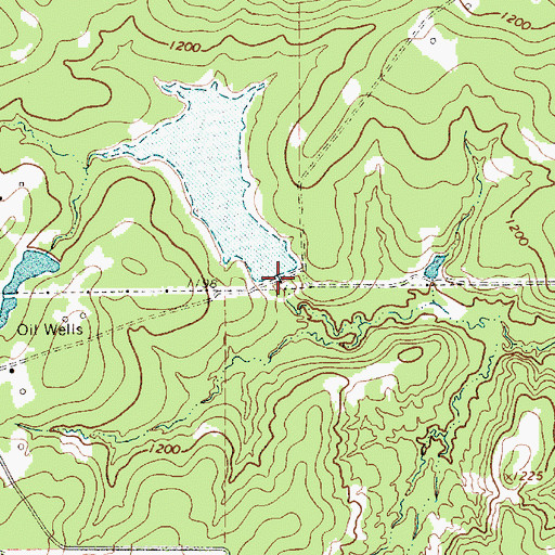 Topographic Map of Manning Vick Lake Number 2 Dam, TX