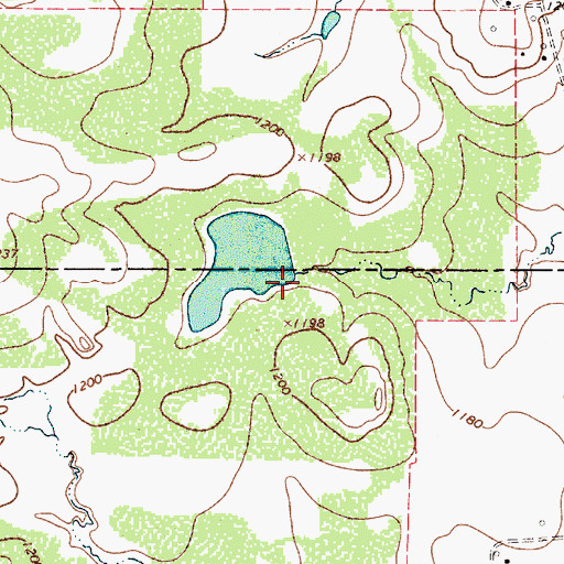 Topographic Map of Campbell Lake Dam, TX