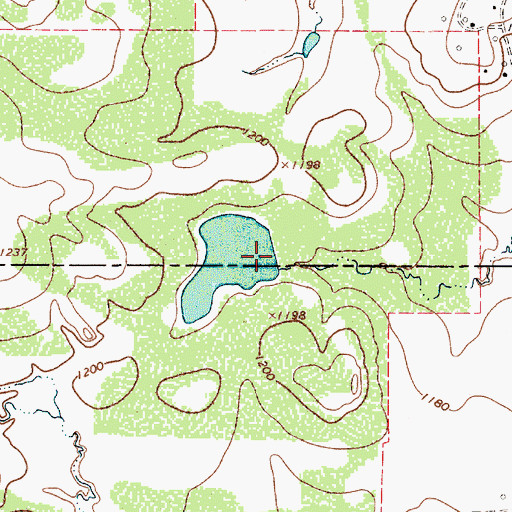 Topographic Map of Campbell Lake, TX