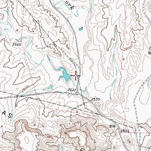 Topographic Map of Morrison, Scott and Conrad Lake Number 2, TX