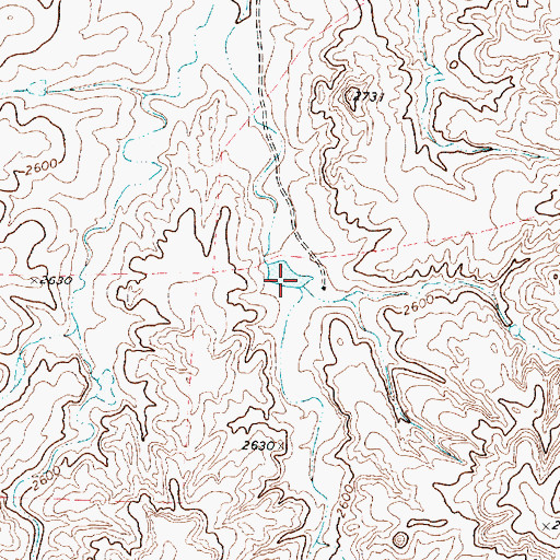 Topographic Map of Jim Waterfield Lake, TX