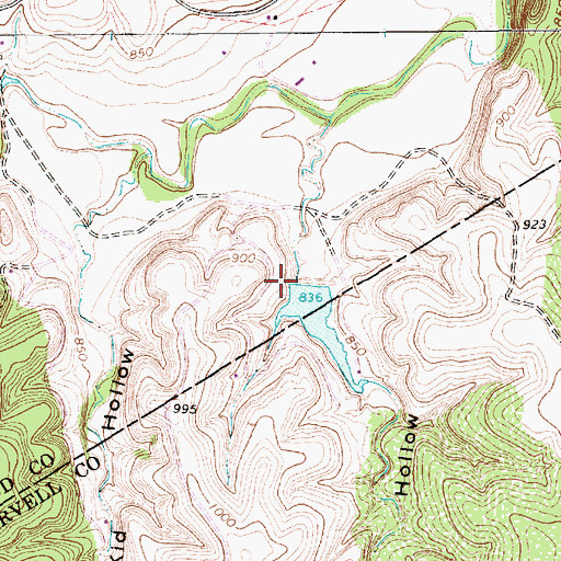 Topographic Map of Seals Lake Dam, TX
