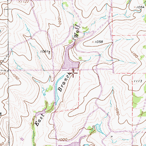 Topographic Map of Bullman Pond Dam, TX