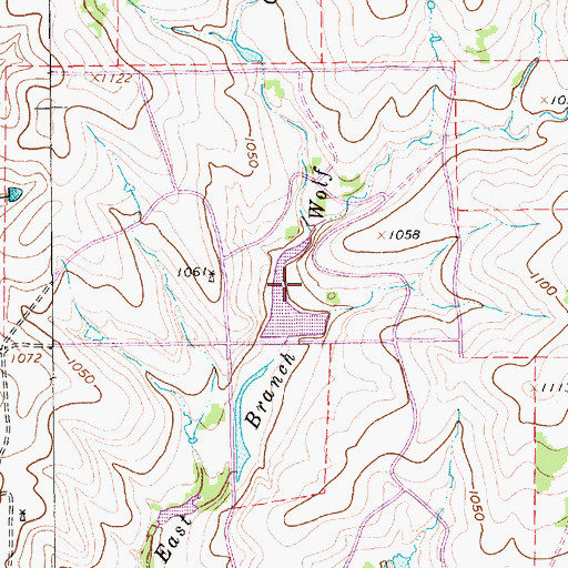 Topographic Map of Bullman Pond, TX
