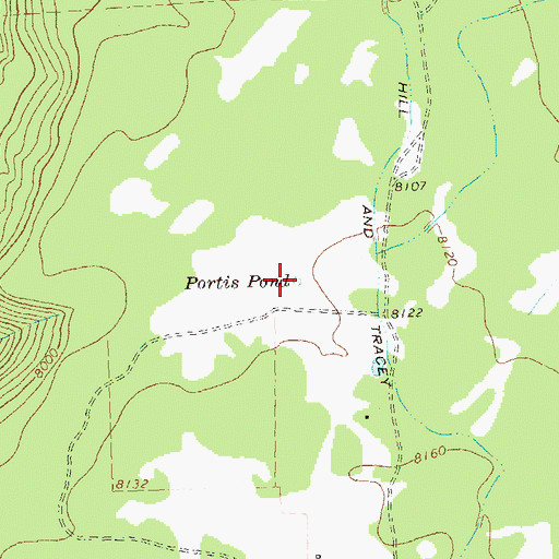 Topographic Map of Portis Pond, CO