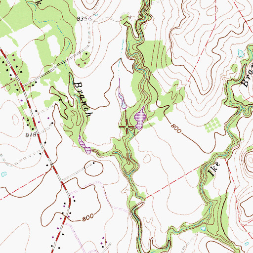 Topographic Map of Randle Dam, TX