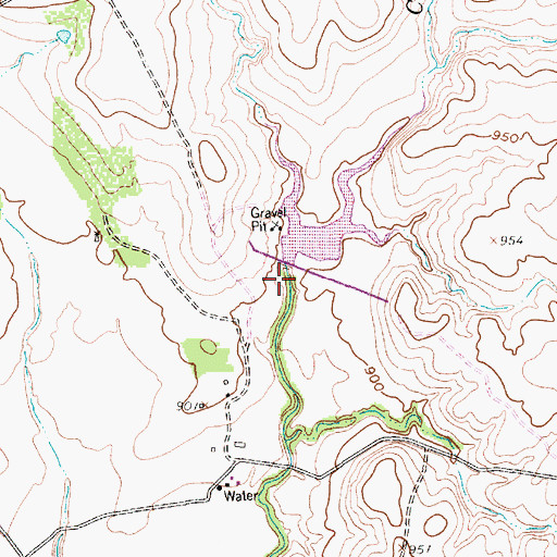 Topographic Map of Soil Conservation Service Site 1 Dam, TX