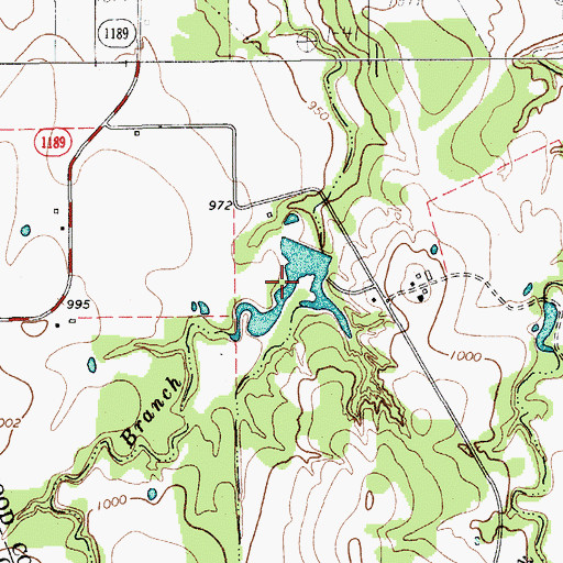 Topographic Map of Engler Lake, TX