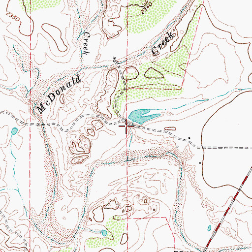 Topographic Map of Cash Lake Dam, TX