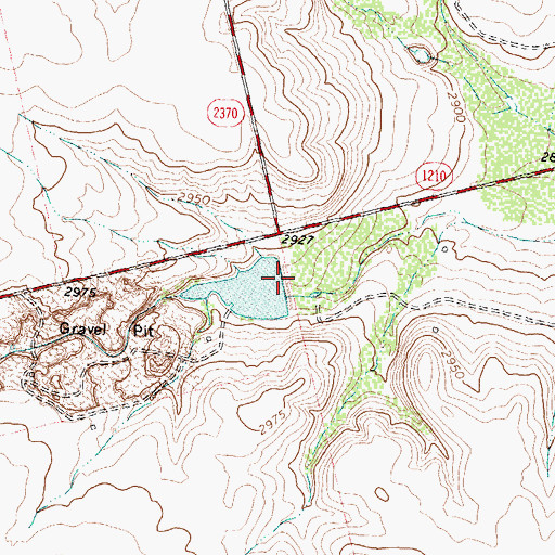 Topographic Map of Gravel Pit Lake Dam, TX