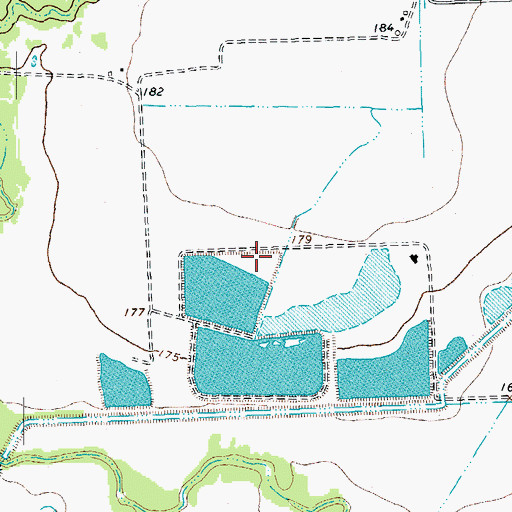 Topographic Map of Kallina Reservoir, TX