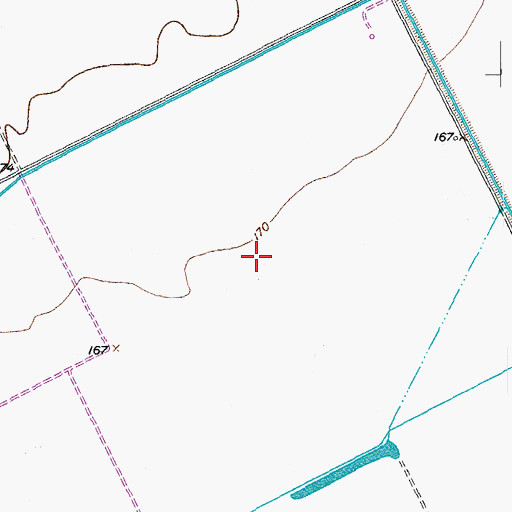 Topographic Map of Rees Reservoir Dam, TX